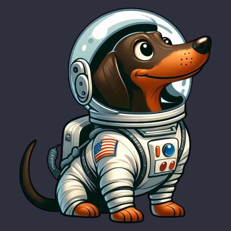 Teckel astronaute dans l’aventure spatiale