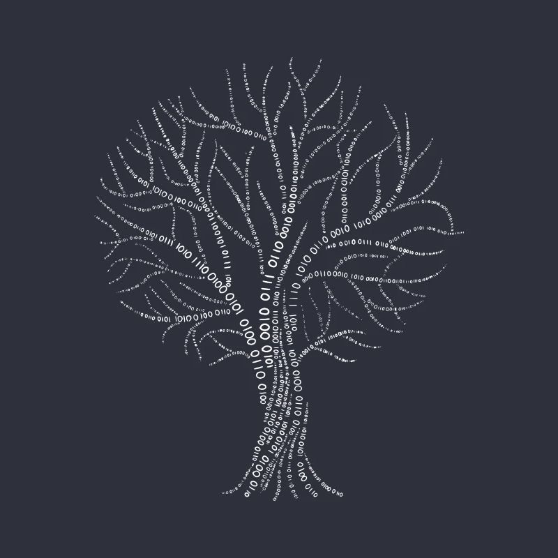Binärer Baum Null Eins Code Geschenk Ast Zweig