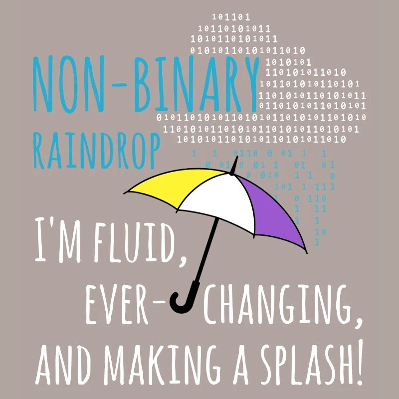 Non-binary raindrops non-binary PRIDE LGBT