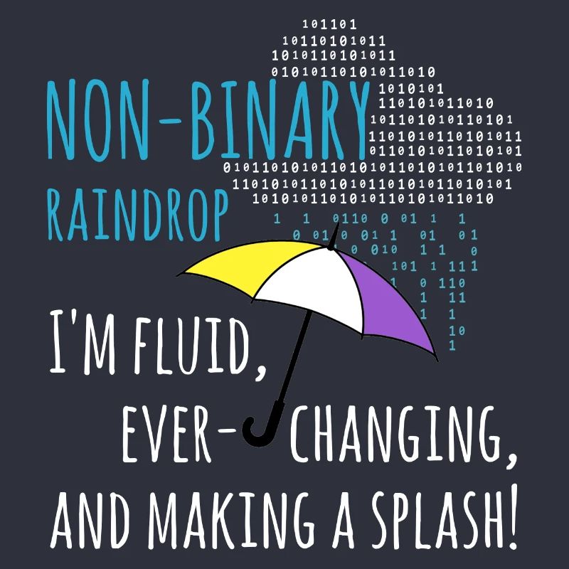 Non-binary raindrops non-binary PRIDE LGBT