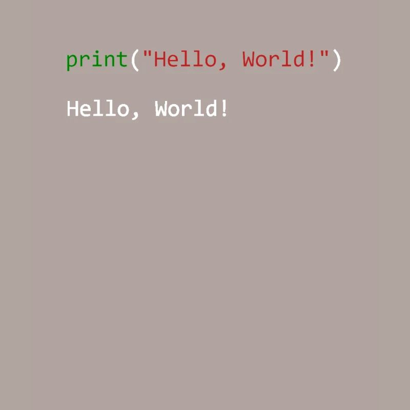 Hello World funny gift python programmer