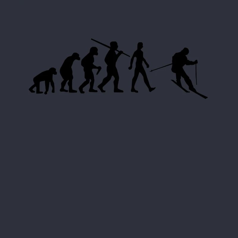 Skifahrer Evolution Skie
