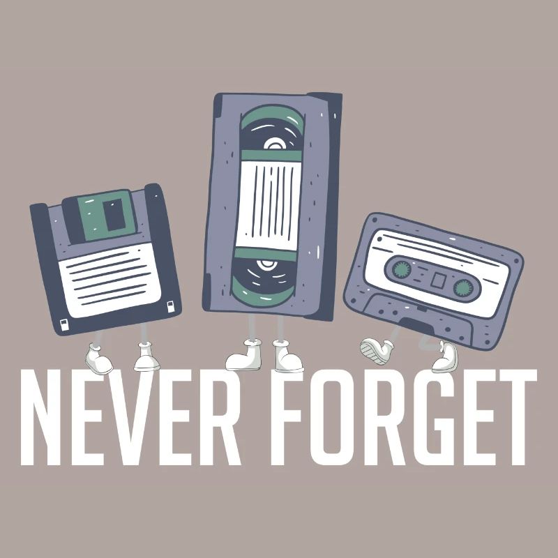 Never Forget 80er 90er Retro Technik Diskette