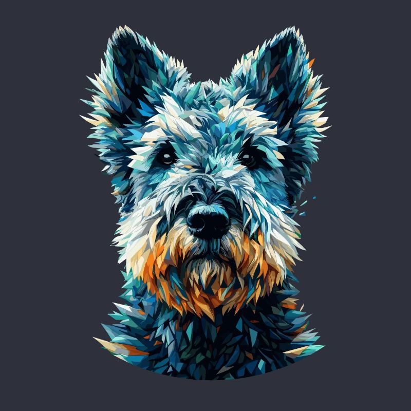 Polygon Art Kerry Blue Terrier Terriers