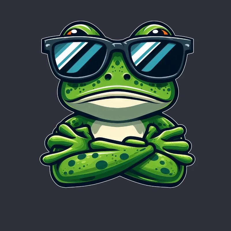 Cool Frog Toad Toad Sunglasses Cartoon