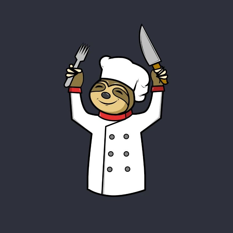 Funny sloth Chef cook Gift idea