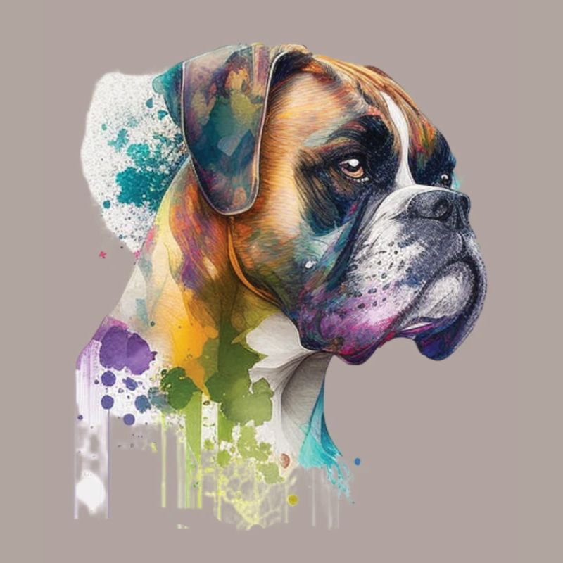 Conception de l’aquarelle allemande Boxer Dog