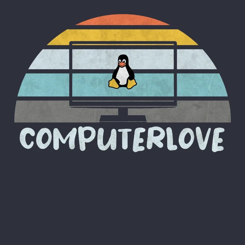 LINUX PENGUIN PROGRAMMER TUX PC COMPUTERLOVE