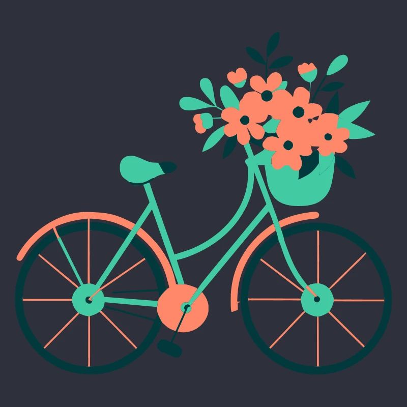 Vélo personnalisable avec des fleurs