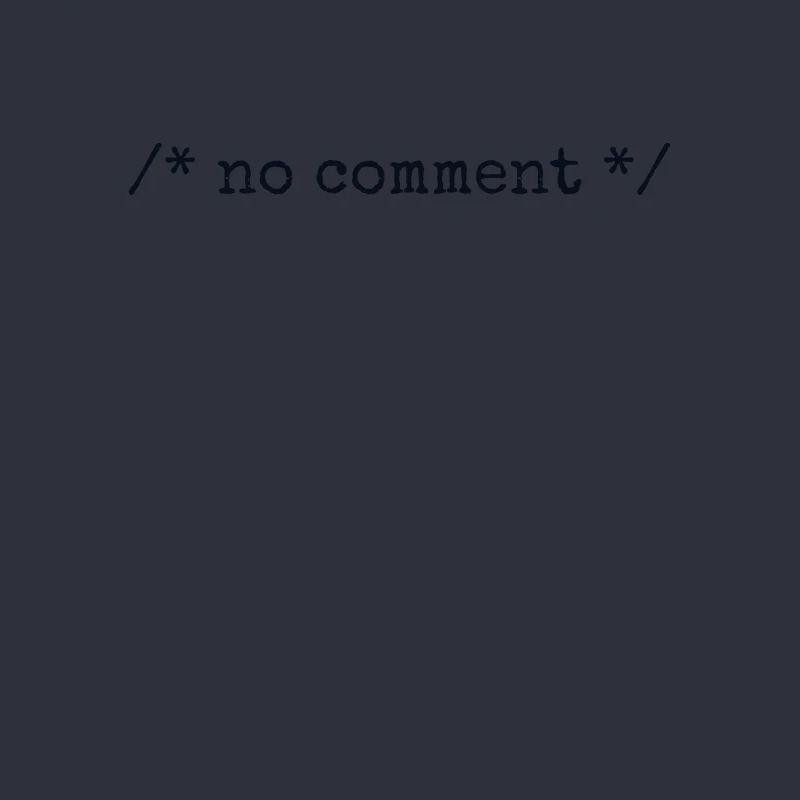 No Comment Developer Softwareentwickler Coder