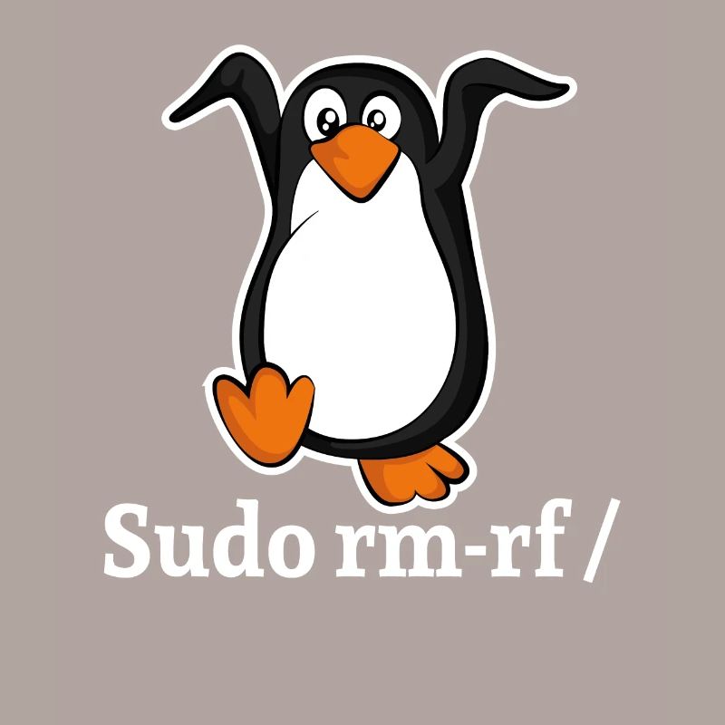 Tux Linux Pinguin Sudo Rm Rf | Computerfreak Hack