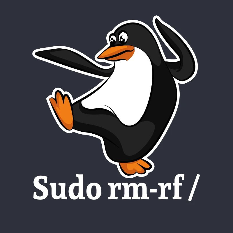 Tux Linux Pingouin Sudo Rm Rf | Computerfreak Hack