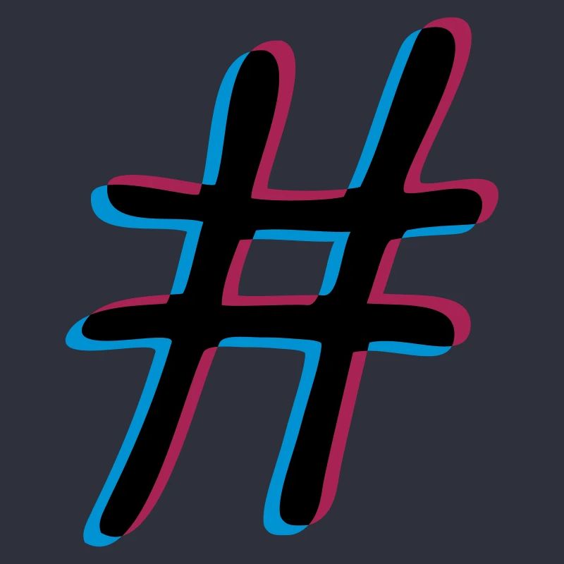 Hashtag effet 3D