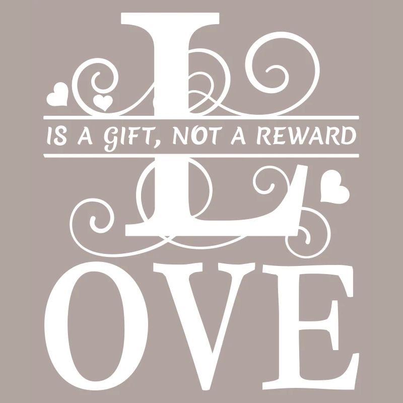 Liebe ist ein Geschenk Flock einfarbig