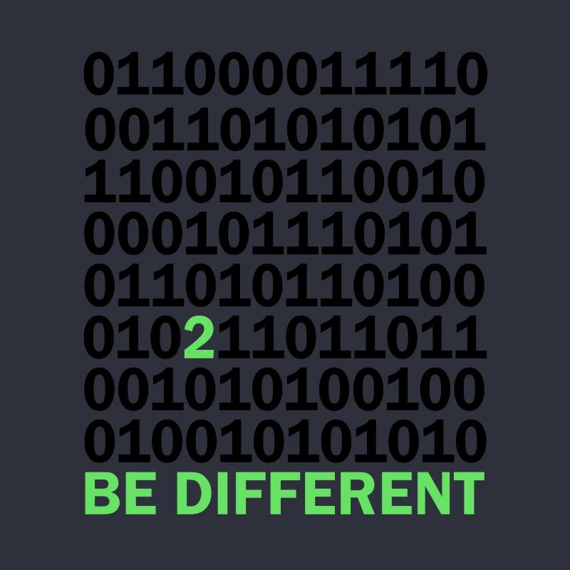 Cadeau Be Different Binary Code Nerd