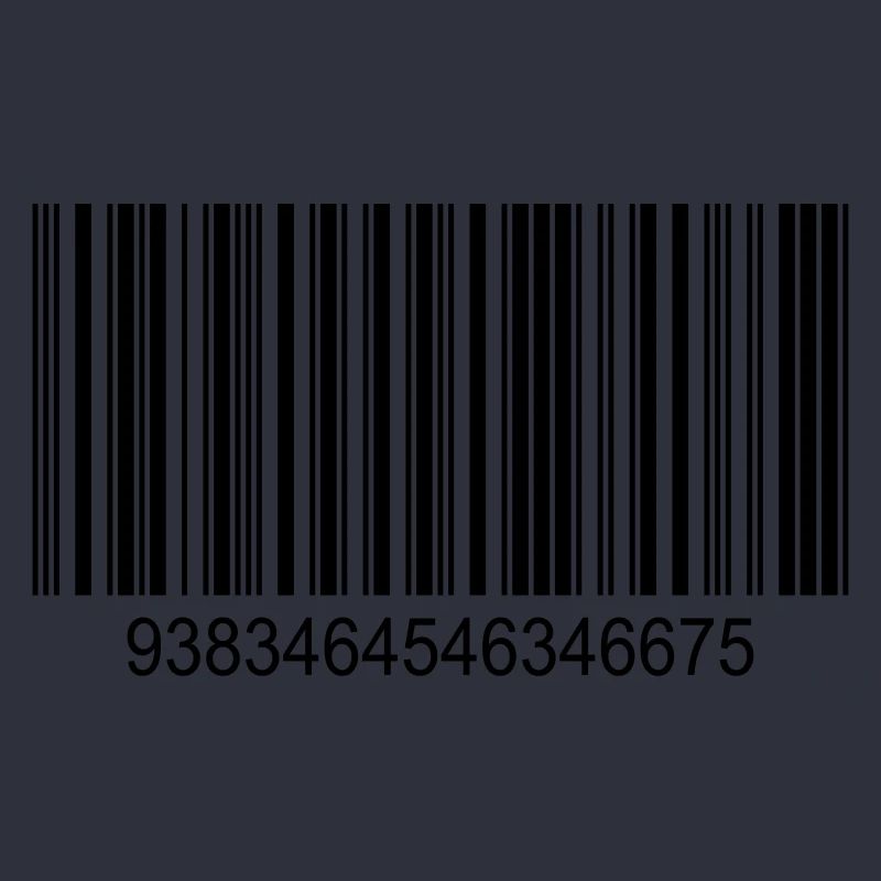Barcode / Strichcode in Schwarz mit Zahlen