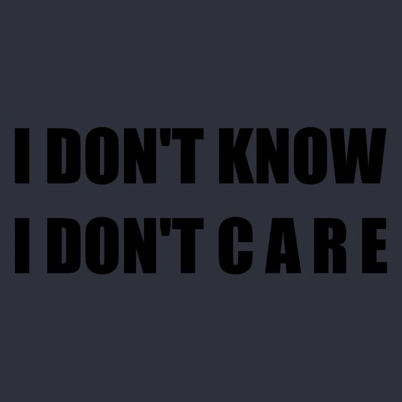 Forme ringarde "IDK IDC"