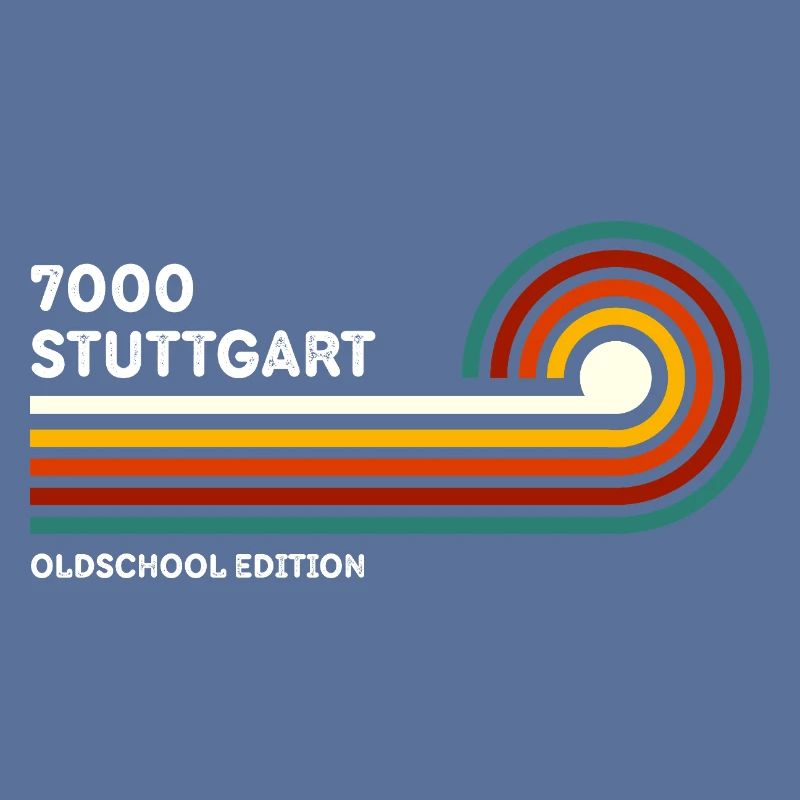 Stuttgart Retro Chemise 7000 Code postal 80s