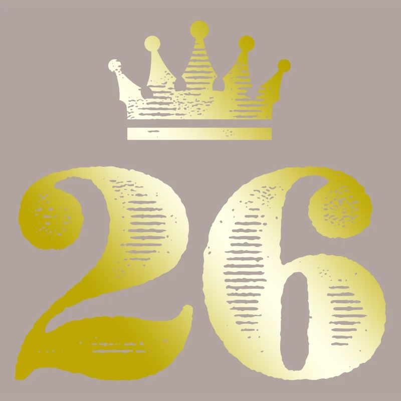 26 Number Crown Gold