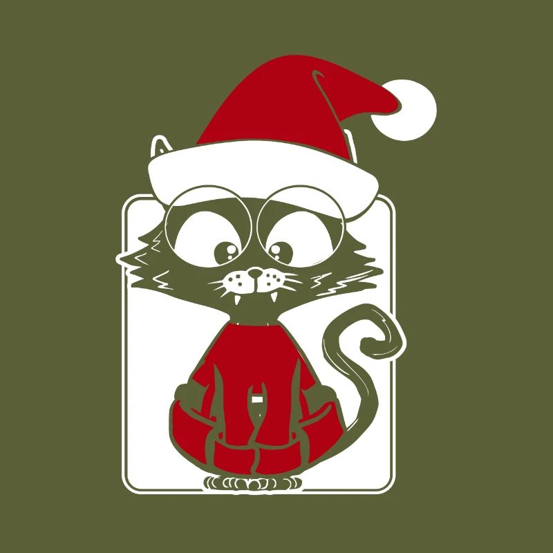 Katze Weihnachtsmann