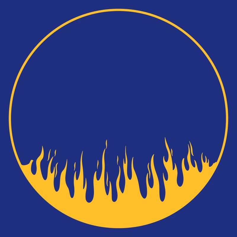 Circle on fire | 1-Color vectorgraphic