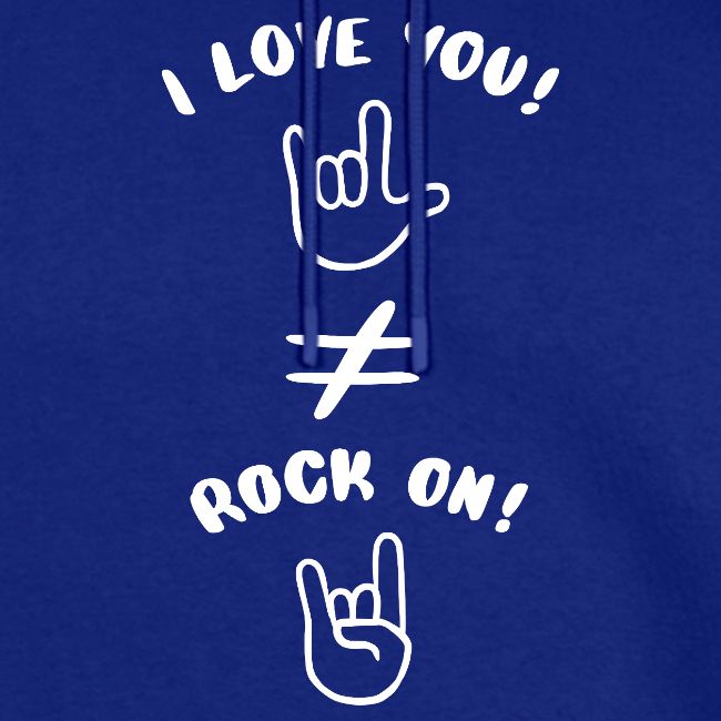 I love you est différent de Rock On (blanc)