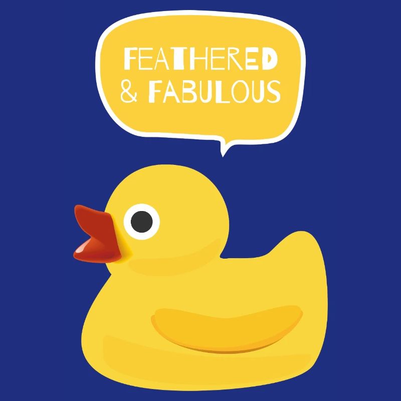 Conception de canard à plumes et fabuleuse