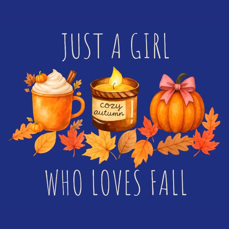 Nur ein Mädchen das Herbst liebt