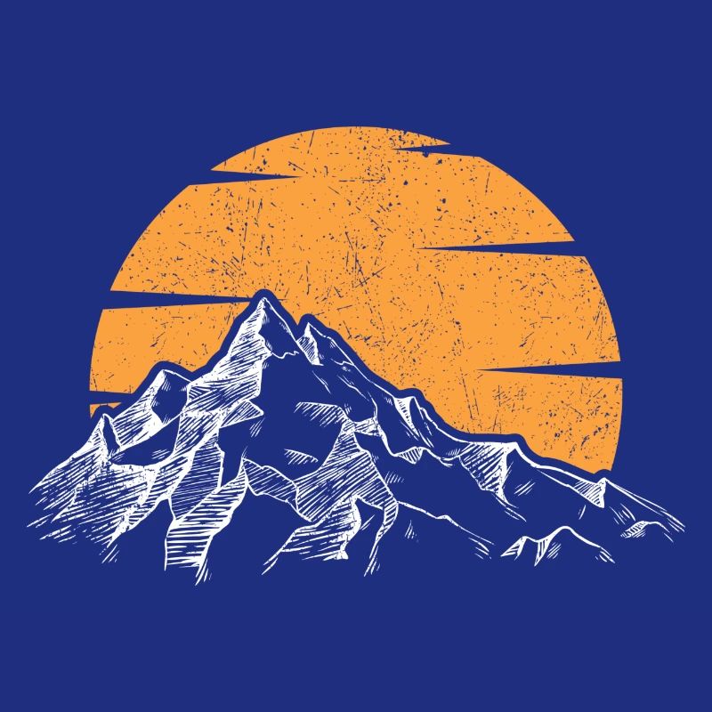 Sunset Peak Mountain Silhouette