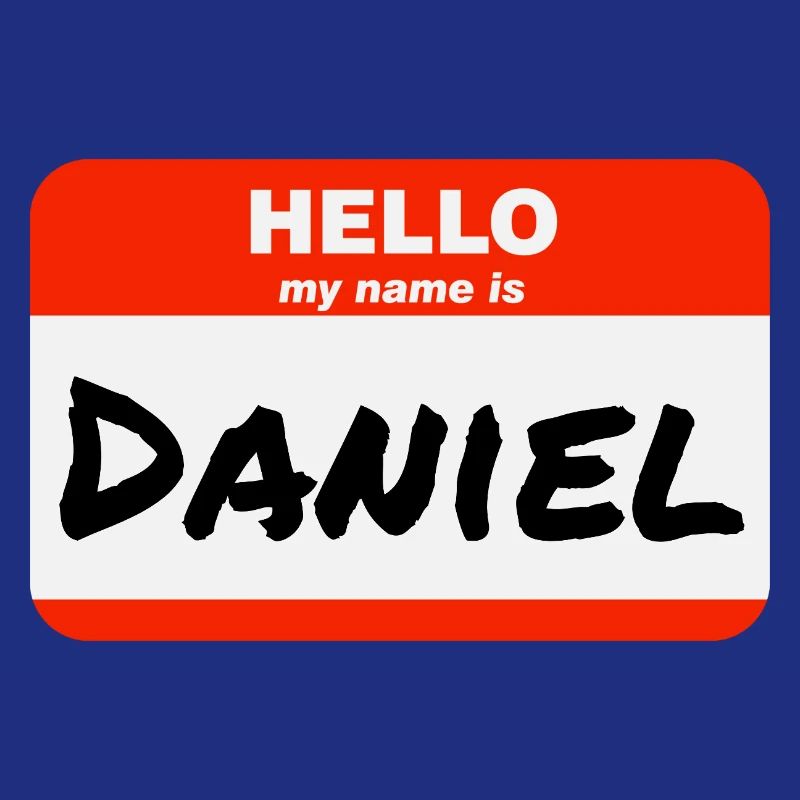 Hello My Name Is Daniel Label Name Tag