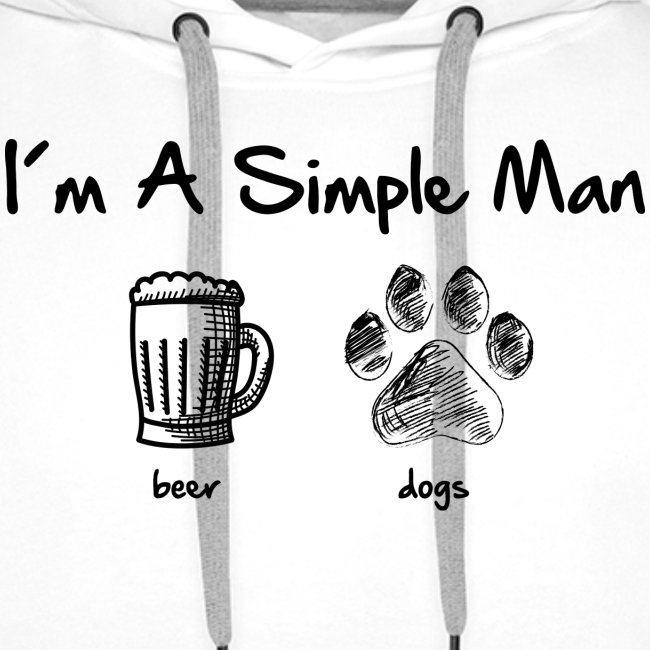 simple man dogs beer - Männer Premium Hoodie