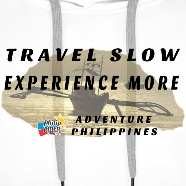 Travel slow Logo für helle Kleidung