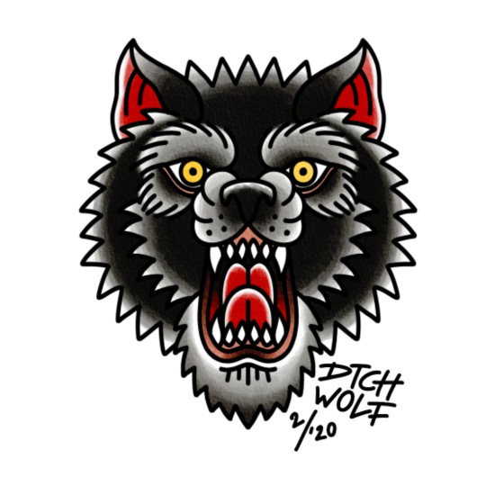 Traditional Wolf Tattoo Design' Men's Premium Hoodie | Spreadshirt
