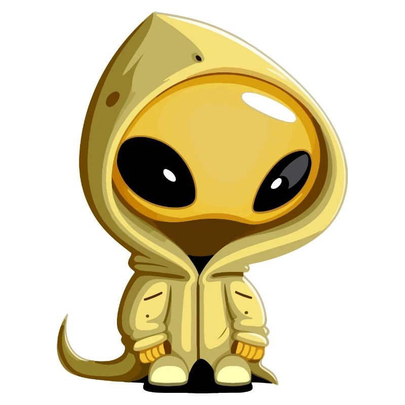 Mignon extraterrestre en veste à capuche