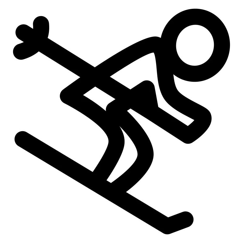 Skifahrer-Icon-Logo
