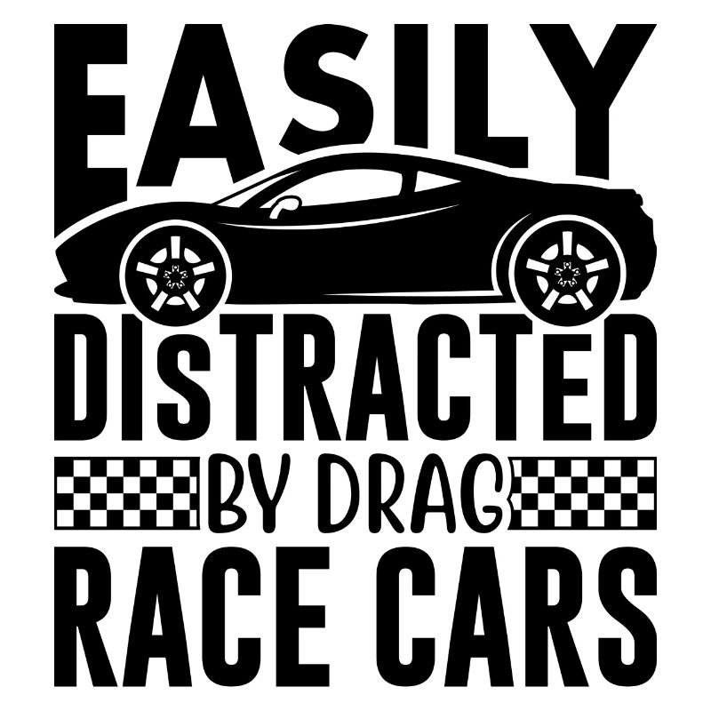 Facilement distrait par les voitures de course de dragsters