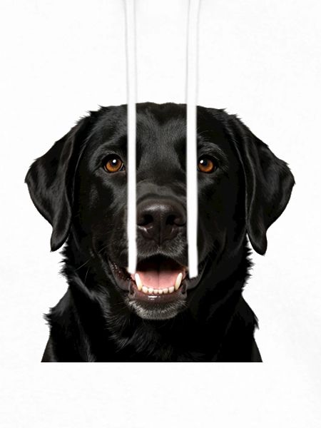 Schwarzer Labrador-Hundefront