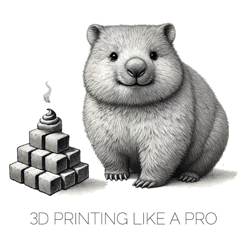 Wombat 3D printing like a Pro Cubic poo funny