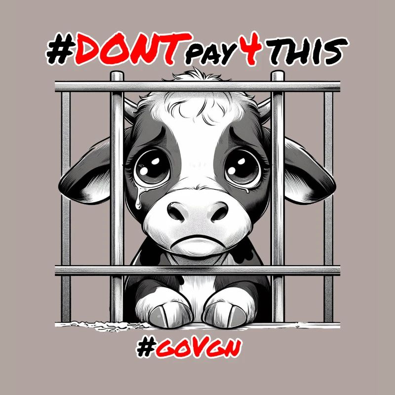 Kalb hinter Gittern Schwarz - Dont pay for This