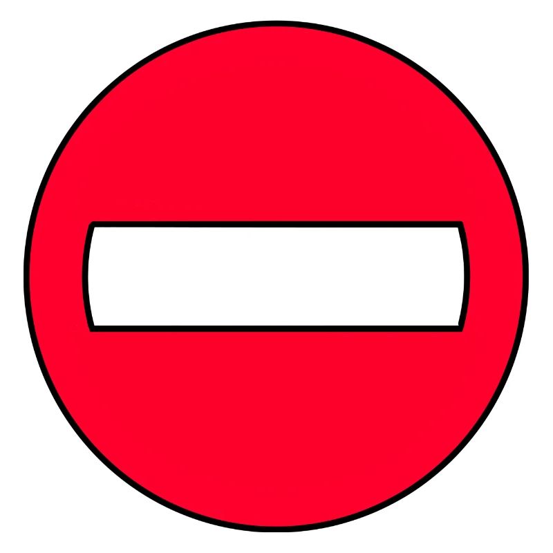 Durchgangsverbot Icon Rot