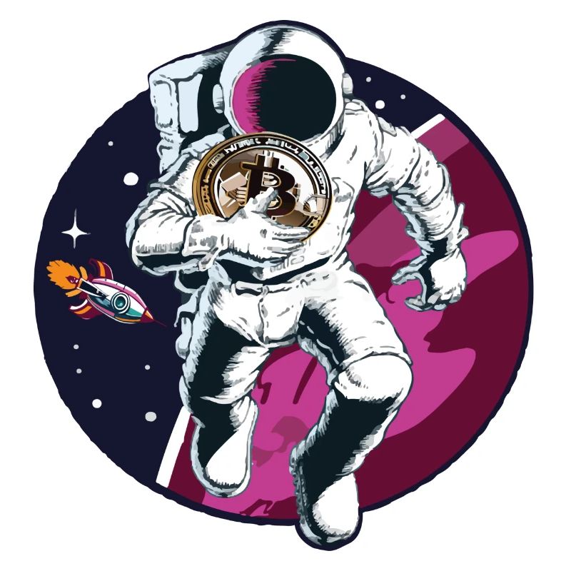 Astronaute Bitcoin dans l’espace