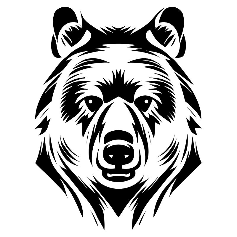 Kopf eines Bären, graphisch, cool