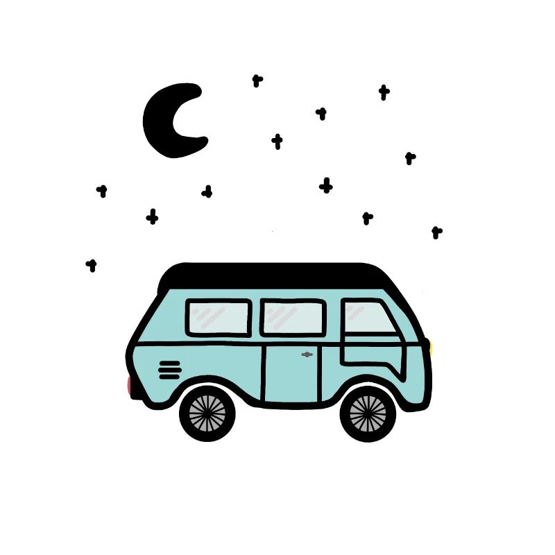 Van bei Nacht
