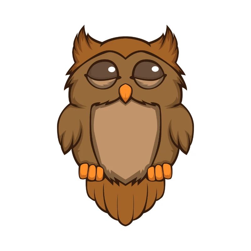 Süße Eule - Schlafende Eule - Eulen