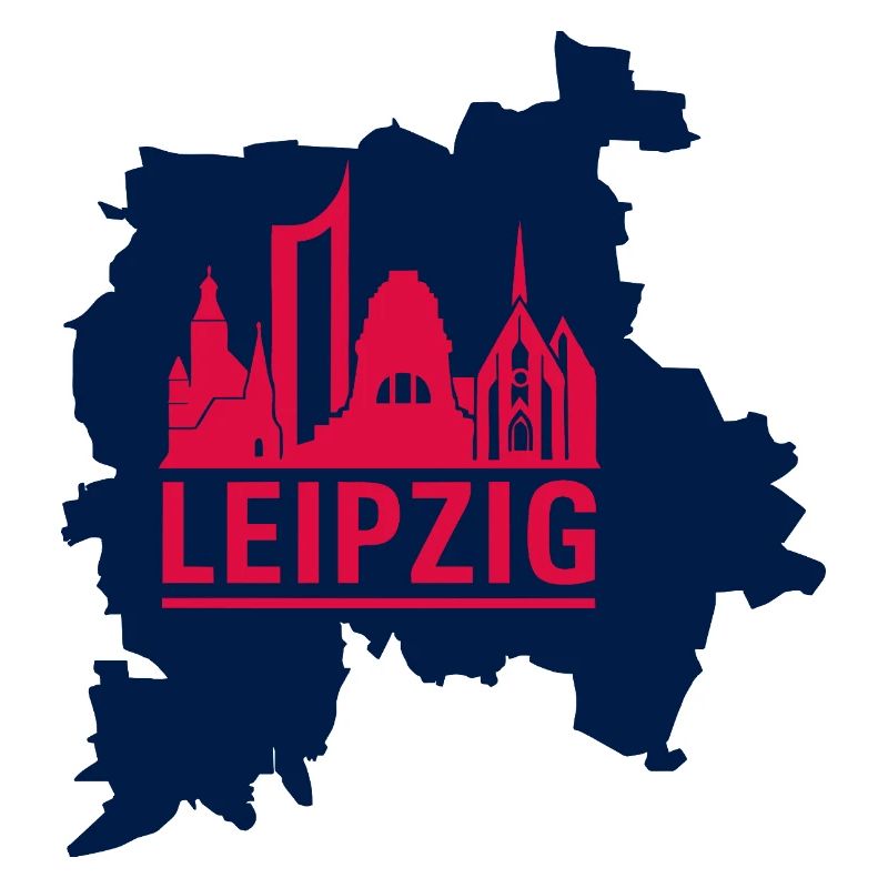 Leipzig Skyline Map