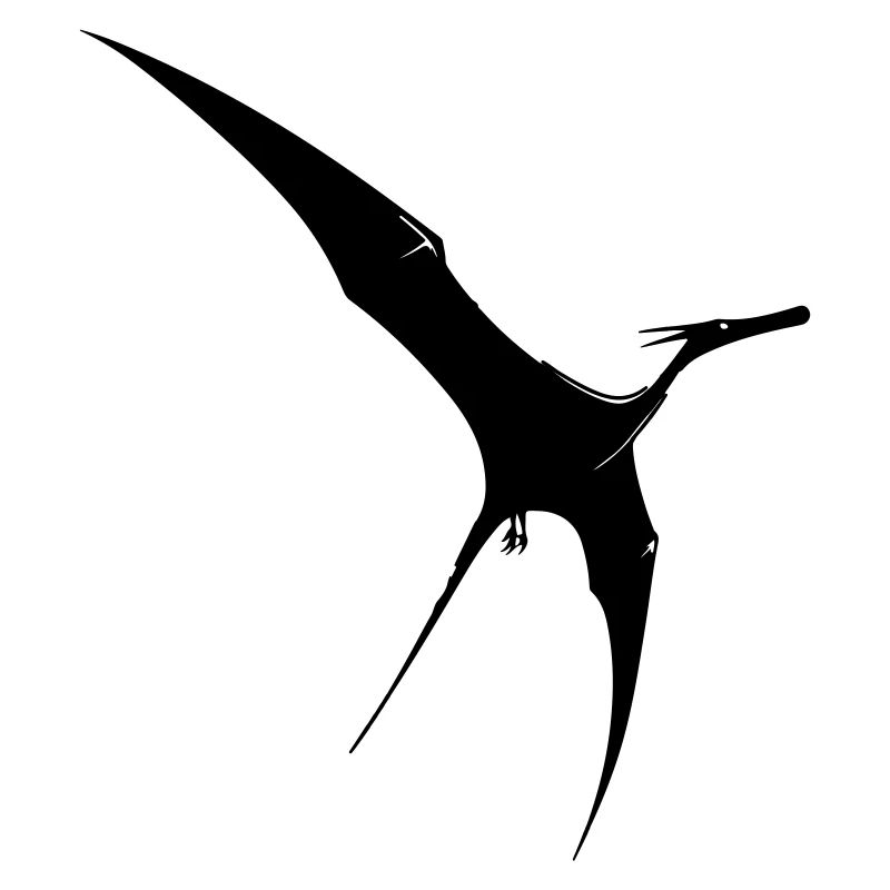 Silhouette minimaliste de ptérodactyle