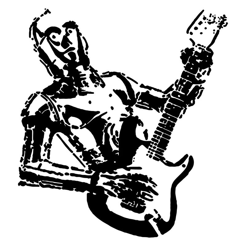 C3PO Guitar Robot jouant de la guitare électrique cool
