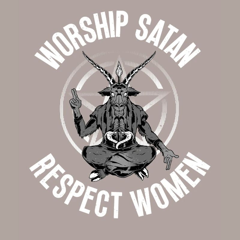 Worship Satan Baphomet Satanic Goat Devil Goth