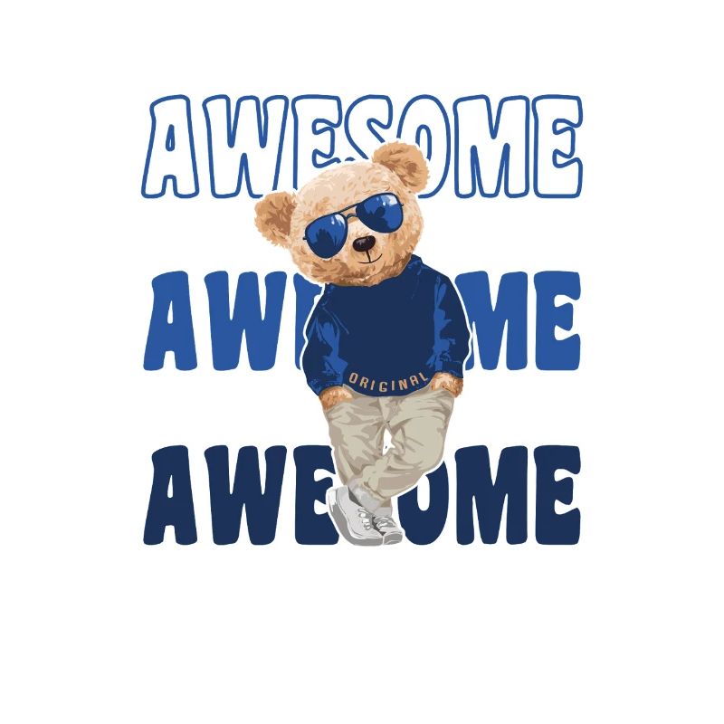Cool Teddy Bear with Sunglasses - Awesome