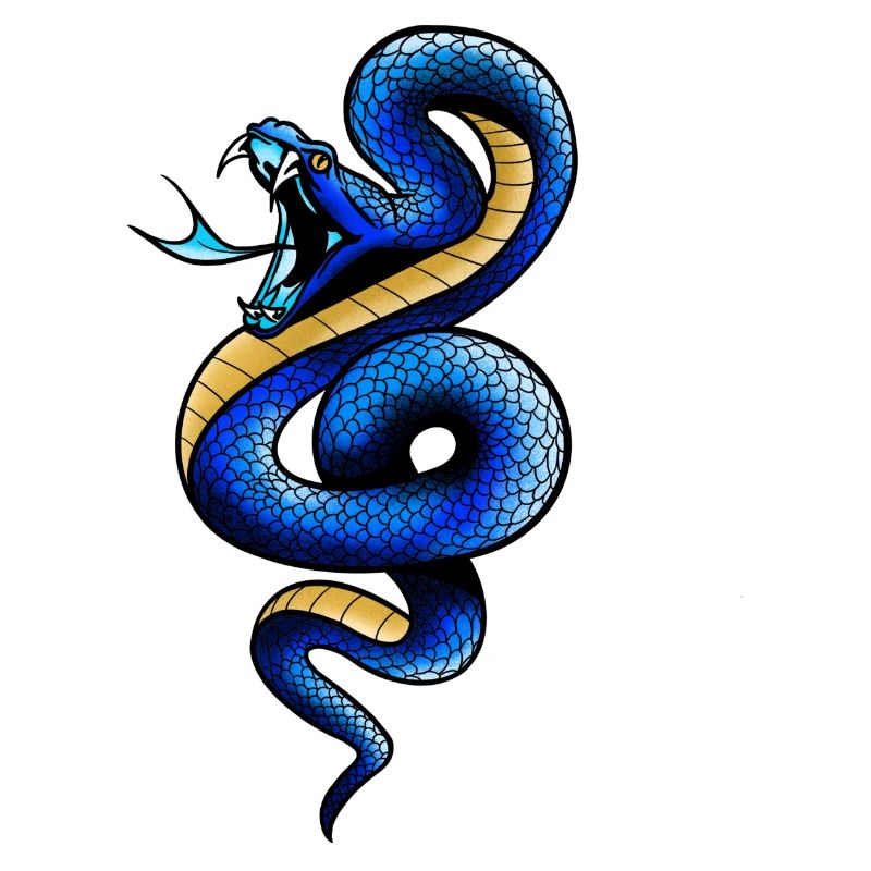 Serpent bleu